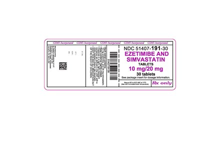 51407-191-30LB - EZETIMIBE SIMVASTATIN 10MG20MG TABS.jpg 51407-191-30LB - EZETIMIBE SIMVASTATIN 10MG20MG TABS.jpg - 51407 191 30LB EZETIMIBE SIMVASTATIN 10MG20MG TABS